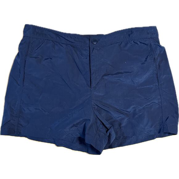 Lands' End Womens 8 Navy Blue Nylon Shorts Elastic‎ Quick-Dry - Picture 1 of 5